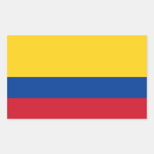 Sticker Rectangulaire Drapeau Colombie/Colombie