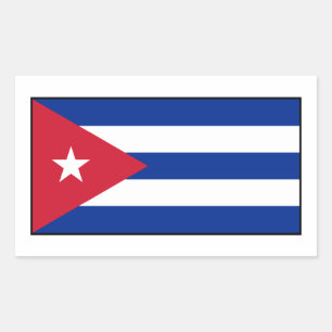 Sticker Rectangulaire Drapeau cubain