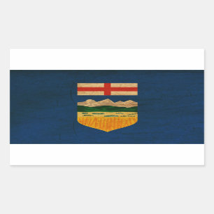 Sticker Rectangulaire Drapeau d'Alberta