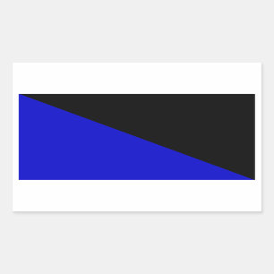 Sticker Rectangulaire Drapeau d'Anarcho-Transhumanist