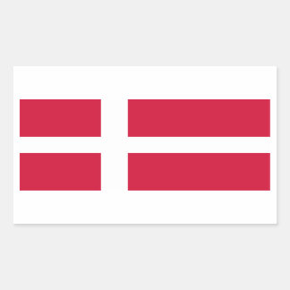 Sticker Rectangulaire Drapeau Danemark/Danemark/Danois/Danois