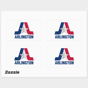 Sticker Rectangulaire Drapeau d'Arlington, Texas