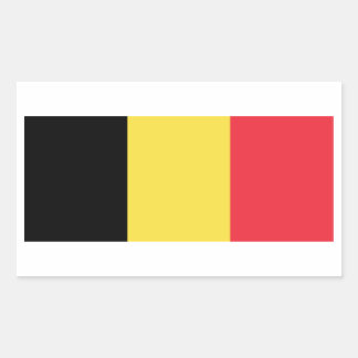 Sticker Rectangulaire Drapeau de Belgique