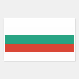 Sticker Rectangulaire Drapeau de Bulgarie
