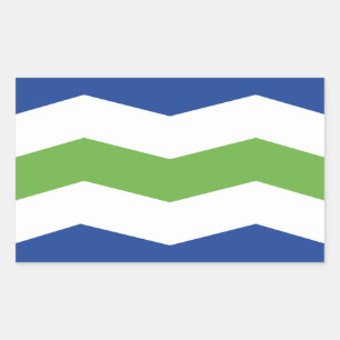 Sticker Rectangulaire Drapeau de Burlington, Vermont