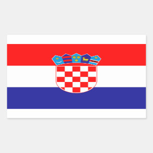Sticker Rectangulaire Drapeau de Croatie