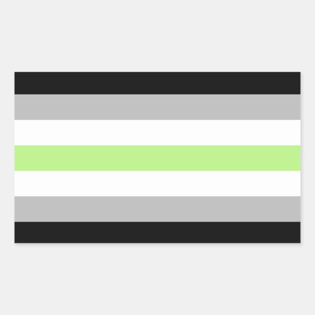 Sticker Rectangulaire Drapeau de fierté agender (Devant)