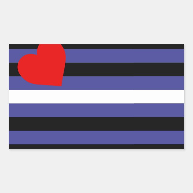 Sticker Rectangulaire Drapeau de fierté cuir (Devant)