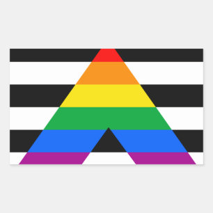 Sticker Rectangulaire Drapeau de fierté d'allié