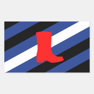 Sticker Rectangulaire Drapeau de fierté de bottes