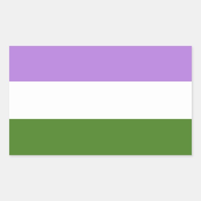 Sticker Rectangulaire Drapeau de fierté genderqueer (Devant)