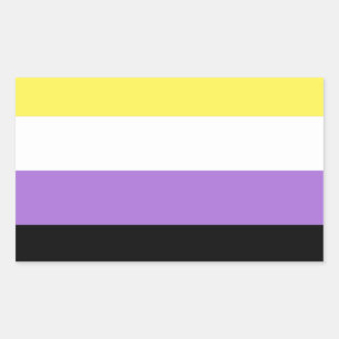 Sticker Rectangulaire Drapeau de fierté non binaire