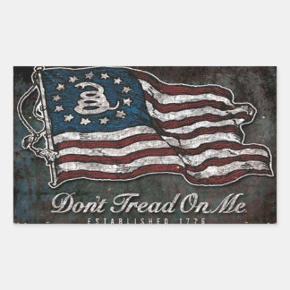 Sticker Rectangulaire Drapeau De Gadsden - Liberté Ou Mort