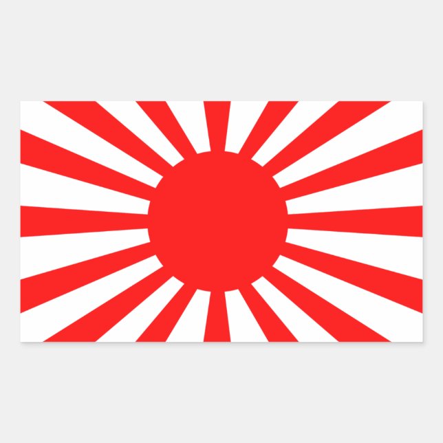 Sticker Rectangulaire Drapeau de guerre de l'armée impériale japonaise (Devant)