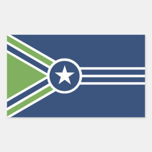Sticker Rectangulaire Drapeau de Jackson, Tennessee