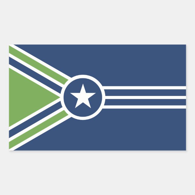 Sticker Rectangulaire Drapeau de Jackson, Tennessee (Devant)