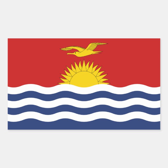 Sticker Rectangulaire Drapeau de Kiribati (Devant)