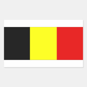 Sticker Rectangulaire Drapeau de la Belgique