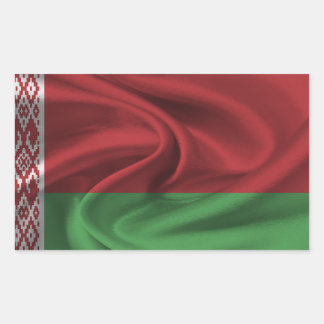Sticker Rectangulaire Drapeau de la Biélorussie