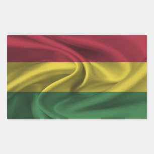Sticker Rectangulaire Drapeau de la Bolivie