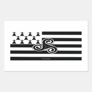 Sticker Rectangulaire Drapeau de la Bretagne (Breton)