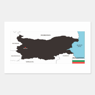 Sticker Rectangulaire drapeau de la bulgarie