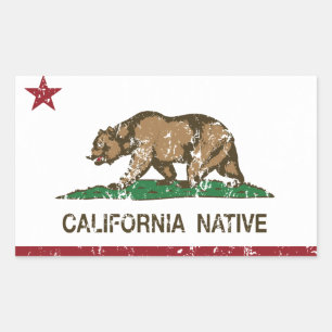 Sticker Rectangulaire Drapeau de la Californie