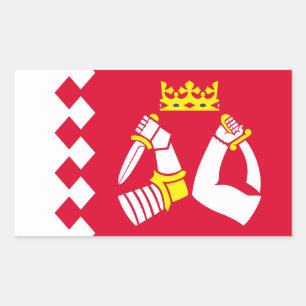 Sticker Rectangulaire Drapeau de la Carélie du Nord