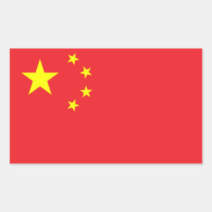 Sticker Rectangulaire Drapeau de la Chine