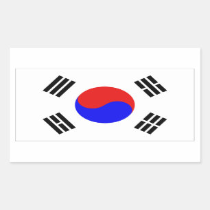 Sticker Rectangulaire Drapeau de la Corée du Sud
