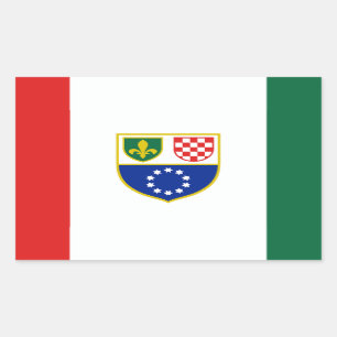 Sticker Rectangulaire Drapeau de la Fédération de Bosnie