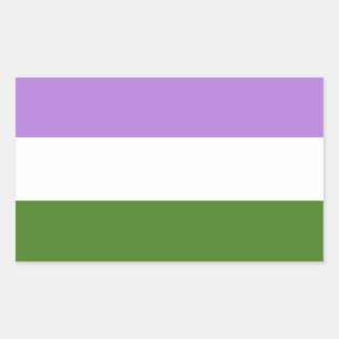 Sticker Rectangulaire Drapeau de la fierté de genre