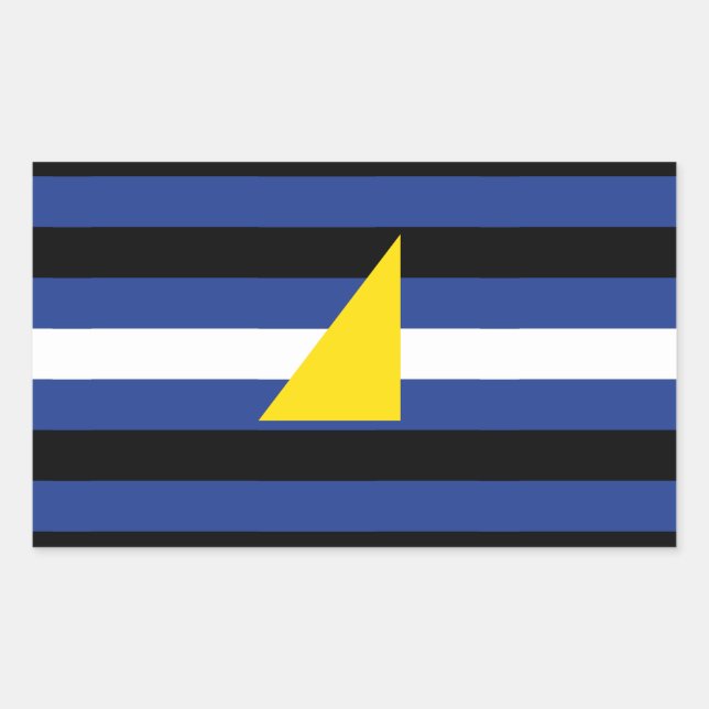 Sticker Rectangulaire Drapeau de la fierté des sports nautiques (Devant)
