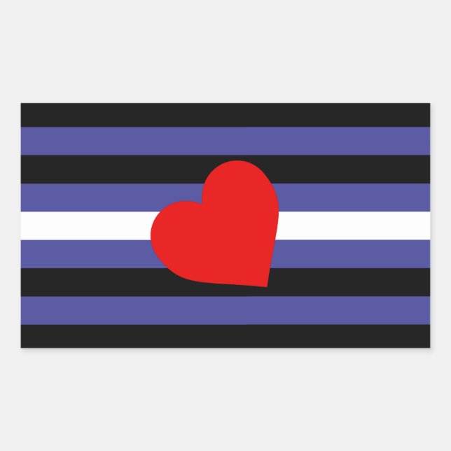 Sticker Rectangulaire Drapeau de la Fierté en cuir (Devant)