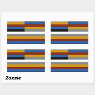 Sticker Rectangulaire Drapeau de la fierté fériée