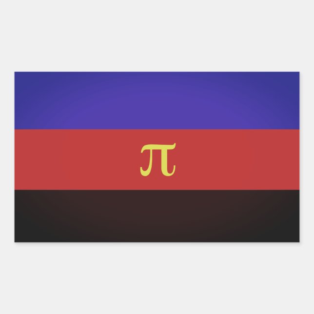 Sticker Rectangulaire Drapeau de la Fierté polyamérale (Devant)