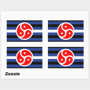 Sticker Rectangulaire Drapeau de la Fierté Pratique en Cuir