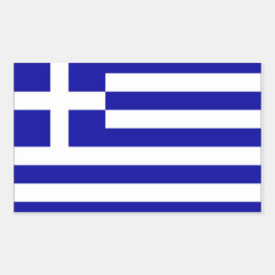 Sticker Rectangulaire Drapeau de la Grèce