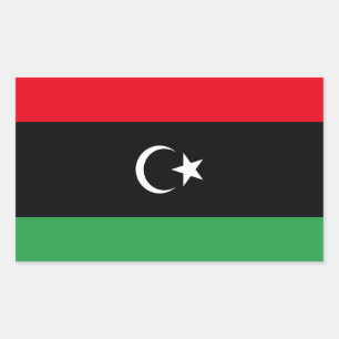 Sticker Rectangulaire Drapeau de la Libye