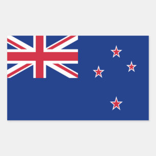 Sticker Rectangulaire Drapeau de la Nouvelle-Zélande