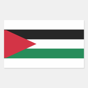 Sticker Rectangulaire Drapeau de la Palestine
