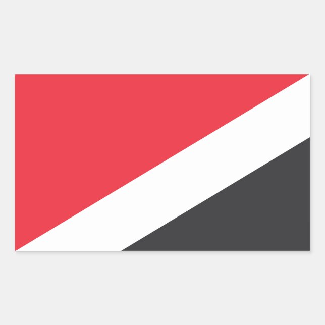 Sticker Rectangulaire Drapeau de la Principauté de Sealand (Devant)