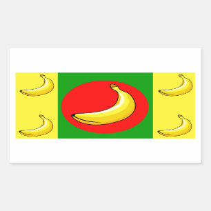 Sticker Rectangulaire Drapeau de la République bananière
