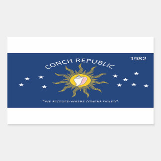 Sticker Rectangulaire Drapeau de la République de conque