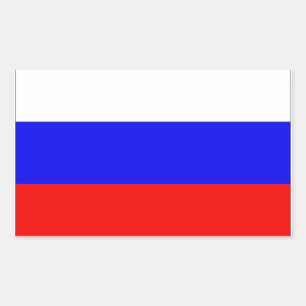 Sticker Rectangulaire Drapeau de la Russie