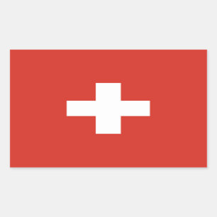 Sticker Rectangulaire Drapeau de la Suisse