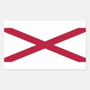 Sticker Rectangulaire Drapeau de l'Alabama