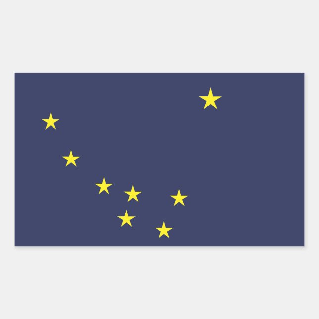 Sticker Rectangulaire Drapeau de l'Alaska (Devant)