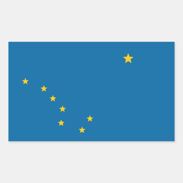 Sticker Rectangulaire Drapeau de l'Alaska (Devant)