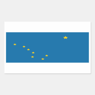 Sticker Rectangulaire Drapeau de l'Alaska